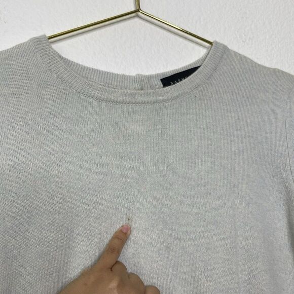 Barneys NY 100% Cashmere Medium Sweater Button Back Y2K Light Seafoam Green - Picture 5 of 8